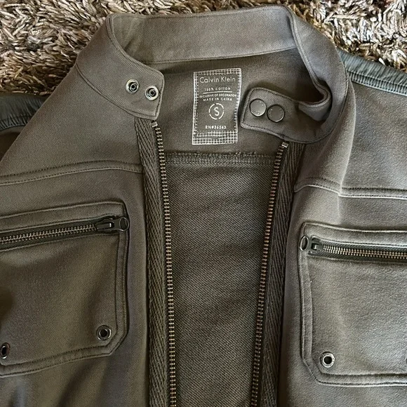 Calvin Klein Olive Green zip up jacket NWOT - Picture 3 of 4